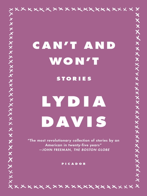 Title details for Can't and Won't by Lydia Davis - Wait list